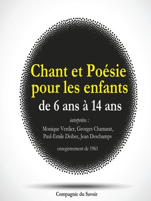 cover image of Chant et Poésie pour les enfants de 6 ans à 14 ans